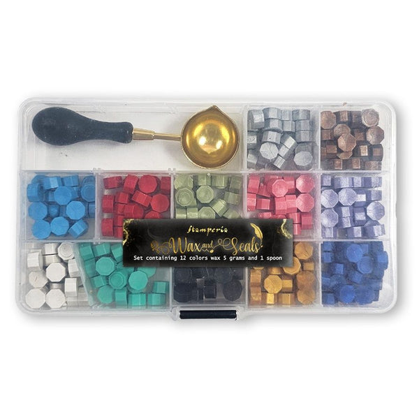 Stamperia, Wax Set, Wax and Seals, 13pcs.