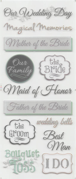 Forever In Time, Clear Stickers, Wedding 2