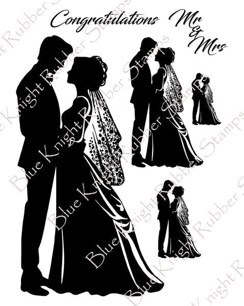 Blue Knight Rubber Stamps, Wedding Couple