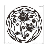 Sweet Poppy Stencil, Wild Rose Circle, Stainless Steel (SP6-134)