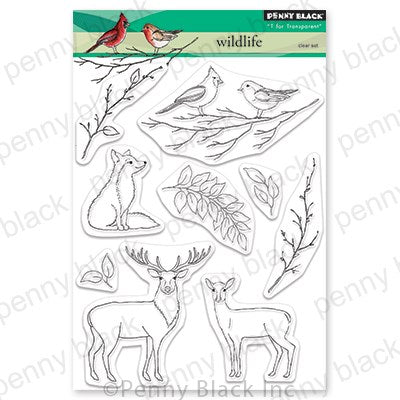 Penny Black, Clear Stamps, 5"x 6.5", Wildlife