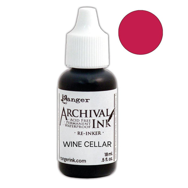 Archival Ink Pad Re-inker .5oz, Wine Cellar