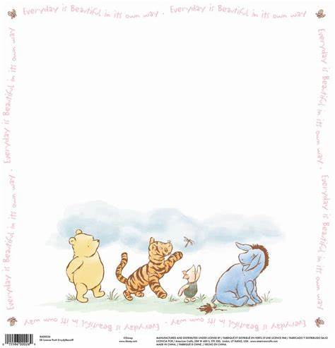 American Crafts, 12"x12" Paper, Winie the Pooh Everyday Beautiful