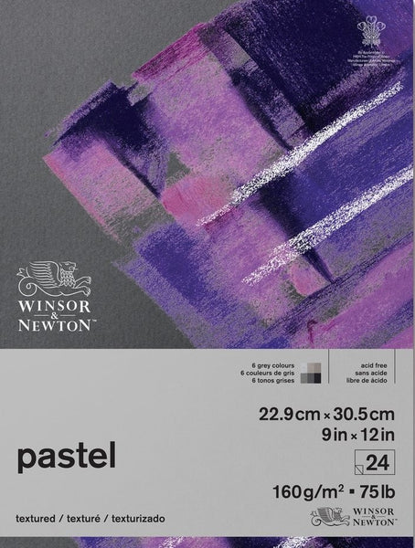 Winsor & Newton, Pastel Paper Pad, 160gsm, Grey Colours,  9" x 12"