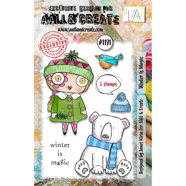 AALL & Create, #1191, Winter Is Magic, A7 Clear Stamps, Designed by Janet Klein