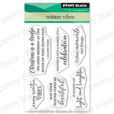 Penny Black Clear Stamps 3"X4", Winter Vibes