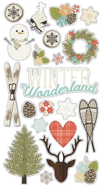 Simple Stories, Chipboard Stickers 6"X12", Winter Wonderland