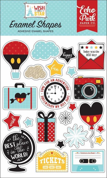 Echo Park Paper, Wish Upon A Star, Enamel Shapes