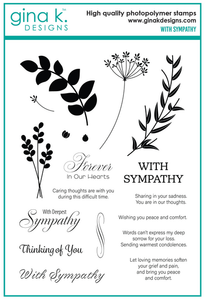 Gina K. Designs, Clear Stamps, With Sympathy