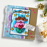Woodware, Clear 8"x 2.6" Stamp Set, Magical Christmas Greetings