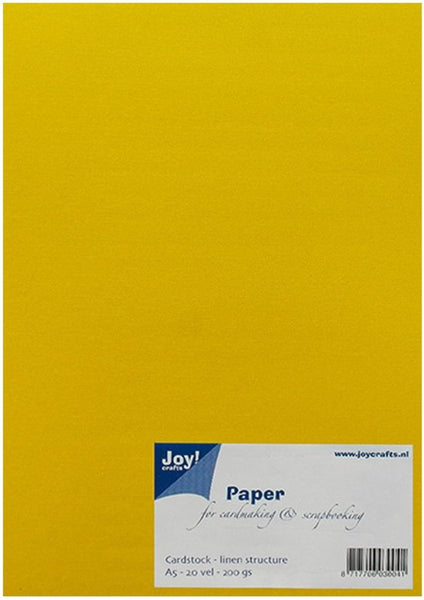 Joy! Crafts, Cardstock, A5 Size, Linnen/Smooth, Yellow, 24/pkg
