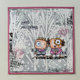 AALL & Create, #931, Mr & Mrs, A7 Clear Stamp, Designed by Janet Klein