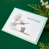 Spellbinders, House Mouse Cling Rubber Stamp, Sending Peace (RSC-076)