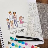 Spellbinders, Illustrated Lady Clear Stamp Set by Josh Griffiths Studio (STP-283)