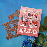 Spellbinders Etched Dies, Small Die Of The Month, Blooming Hello (DOM-DEC24)