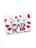 AALL & Create, #931, Mr & Mrs, A7 Clear Stamp, Designed by Janet Klein
