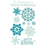 Sizzix, Clear Stamps Set 12PK & Framelits Die Set 15PK Combo, White Christmas #2 by Catherine Pooler (666724 & 666725))