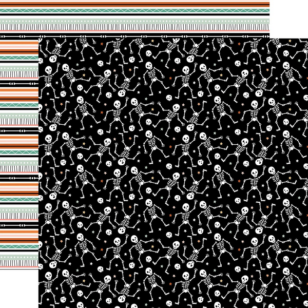 Echo Park Paper, Spooktacular Halloween, 12"x12" Double-Sided Paper, Scary Skeletons