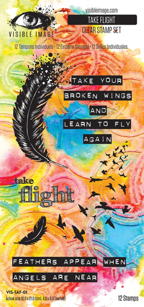 Visible Image,4"X8" Clear Stamp Set, Take Flight (VIS-TAF-01)