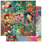 Paper Rose, 12X12 Double Sided Paper, Portraits in Bloom (36559)