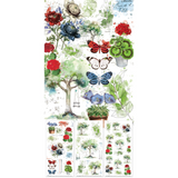 49 And Market, 6x12 Rub-On Transfer Set, Summer Porch Botanical by Katie Pertiet (SP-27761)