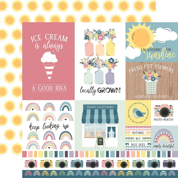 Echo Park, New Day, Double-Sided Cardstock 12"X12", Multi Journal Cards