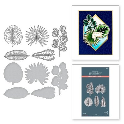 Spellbinders, BetterPress Letterpress Press Plates & Dies Set, Tropical Leaves (BP-155)