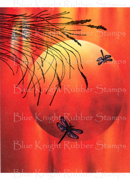 Blue Knight Rubber Stamps, Breezy Grass