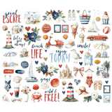 Simple Stories Bits & Pieces Die Cuts, Simple Vintage Sand & Sea (26926)