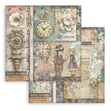 Stamperia, Scrapbooking Double-Sided Paper Pad 12"x12" 10/Pkg, Gardens of Time (SBBL185)