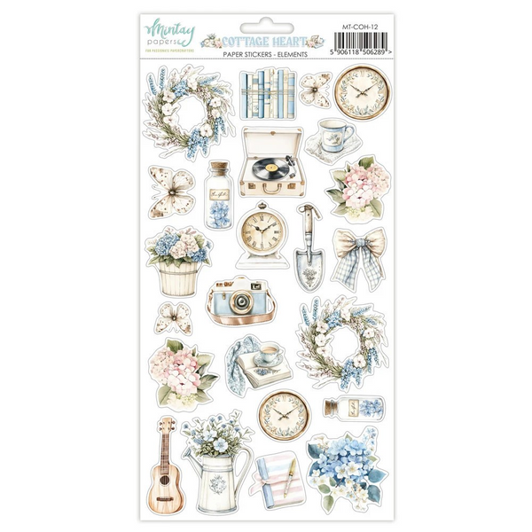 Mintay Papers, 6X12 Paper Stickers, Cottage Heart, Elements (MT-COH-12)