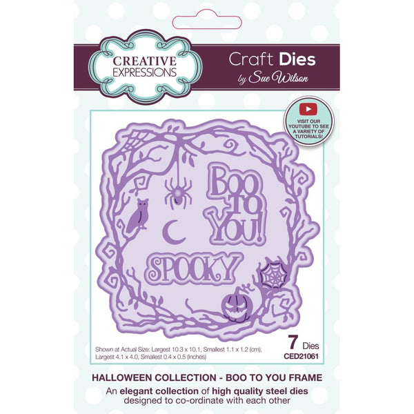 Creative Expressions,  Craft Dies By Sue Wilson, Halloween Boo To You