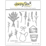 Honey Bee Stamps, 6x6 Clear Stamp, Country Lavender