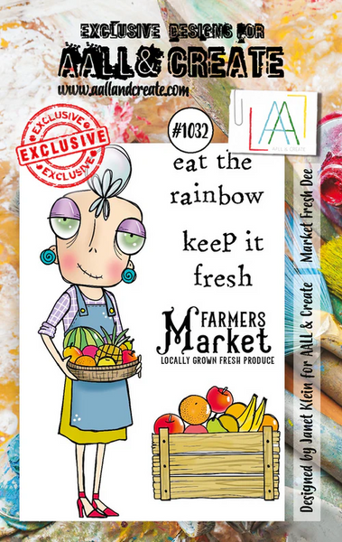 AALL And Create #1032 A7 Photopolymer Clear Stamp Set by Janet Klein, Market Fresh Dee