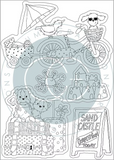 Craft Consortium, Sunday Paws, Clear Stamp, Sand Castle (CCSTMP066)