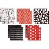 EK Success, 12"x12" Disney Mickey Black/White/Red Paper Pack, 10 Sheets (DBMPP)