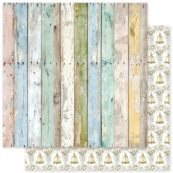 Paper Rose, 12X12 Double Sided Paper, Bunny Hollow Basics - D (36226)