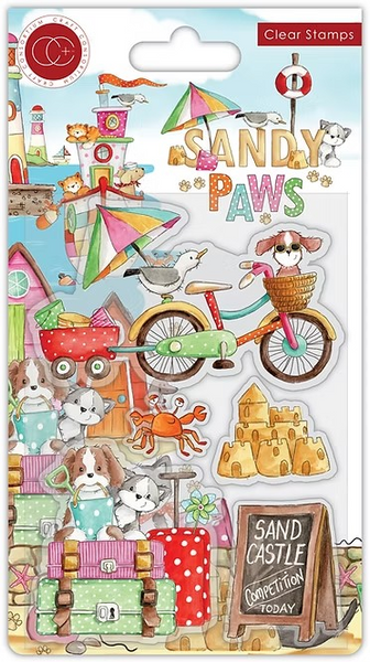 Craft Consortium, Sunday Paws, Clear Stamp, Sand Castle (CCSTMP066)