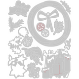 Sizzix Thinlits Dies By Tim Holtz 14/Pkg, Vault Festive Wreath (666715)