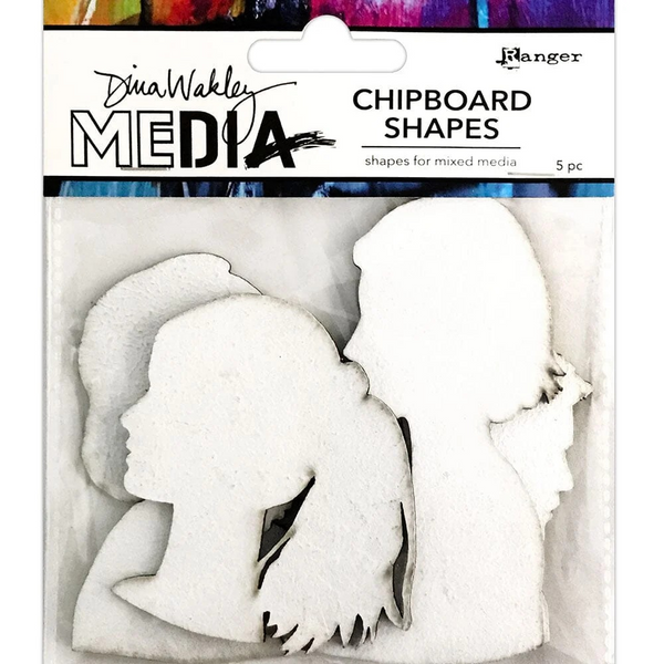 Dina Wakley Media, Chipboard Shapes, Profiles (MDA74946)