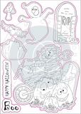 Craft Consortium Stamp Set, Happy Haunting, Pumpkins (CCSTMP051)