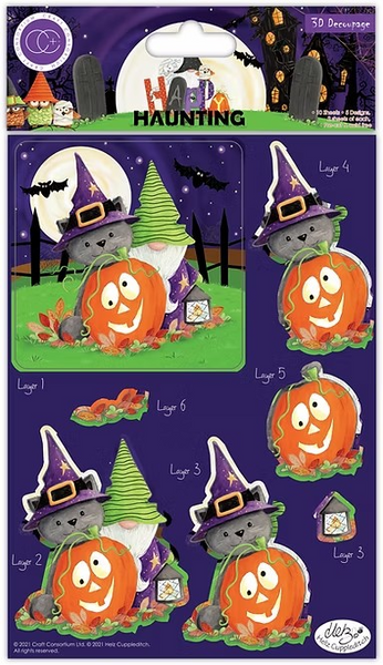 Craft Consortium, 3D Decoupage Set, Happy Haunting (CCDPAK009)