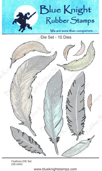 Blue Knight Rubber Stamps, Feathers DIE Set