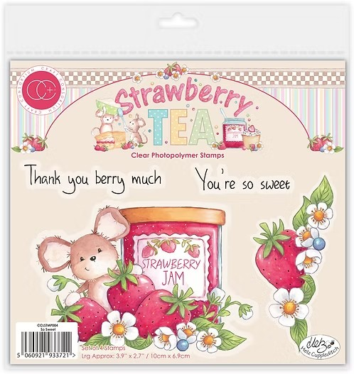 Craft Consortium, Strawberry Tea, Clear Stamps, So Sweet (CCLSTMP004)