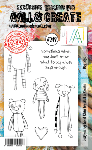 AALL & Create, #249, Dog Toys, A6 Clear Stamp, Designed by Janet Klein