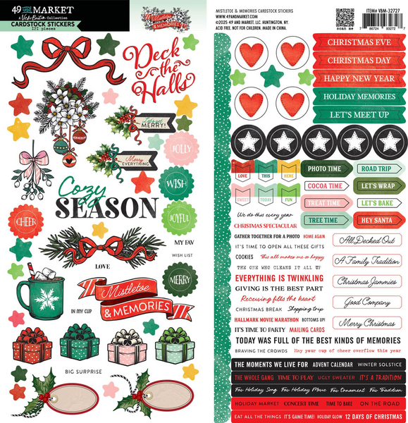 49 And Market Cardstock Stickers, Mistletoe And Memories (#VBM-32727)