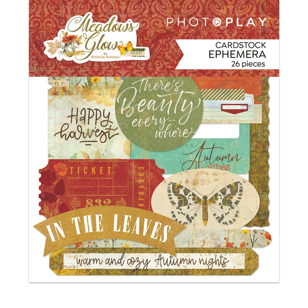 PhotoPlay, Meadow's Glow, Ephemera Cardstock Die-Cuts (GLO4295)
