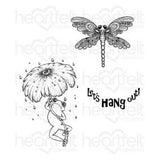 Heartfelt Creations, Winking Frog Collection, Cling Stamps, Froggy Hangout