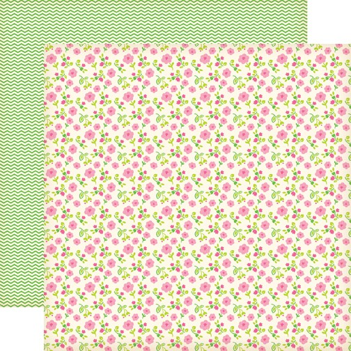 Echo Park Paper, Country Drive, Double-Sided Cardstock 12"X12", Clover Meadow (CD16002)