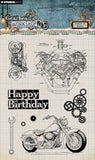SL Clear Stamp Gears & Bikes Gearhead's Workshop 8 PC